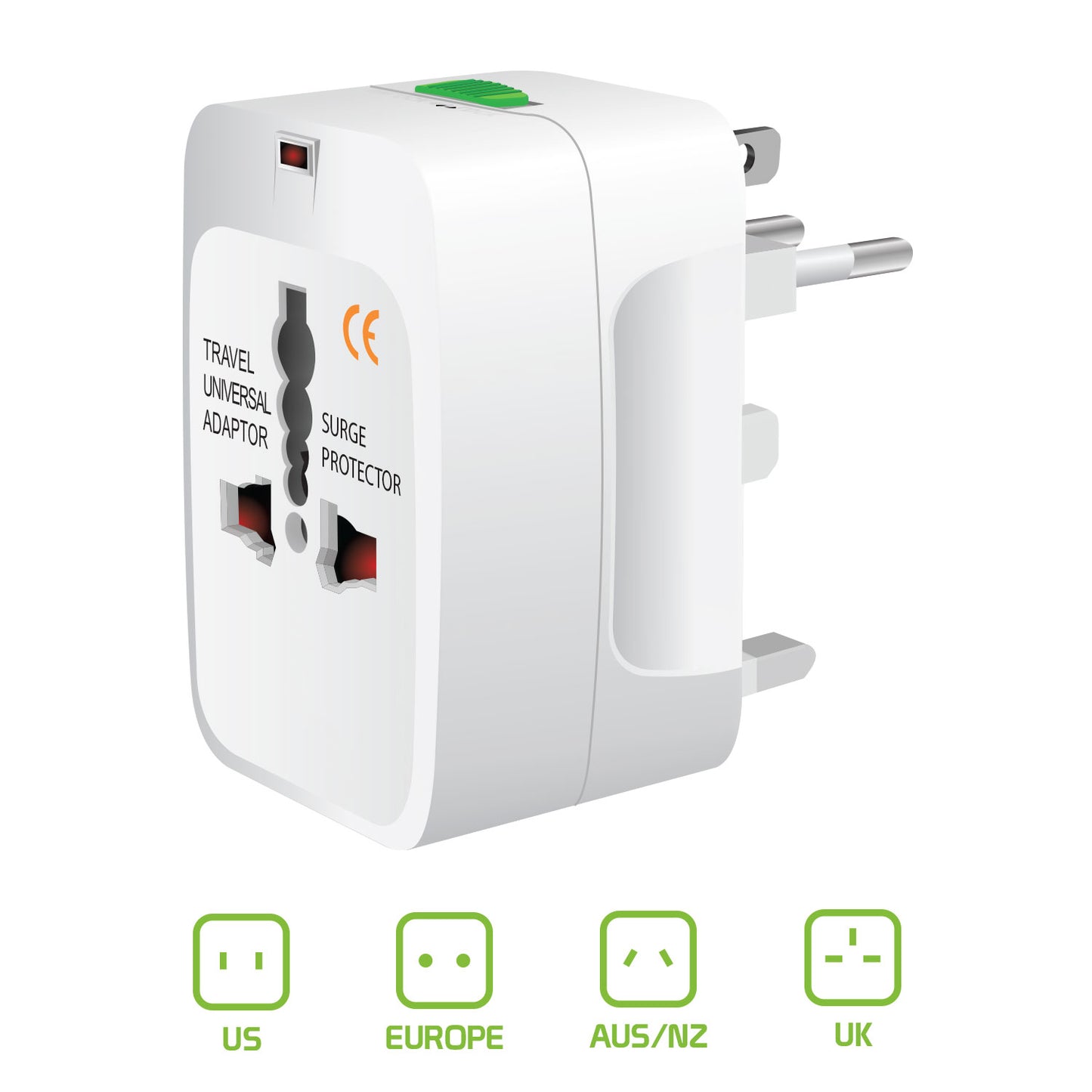 Portable Worldwide Universal Power Adapter Converter All in One International Travel Wall Plug for Wall Input in USA EU UK France Italy Australia