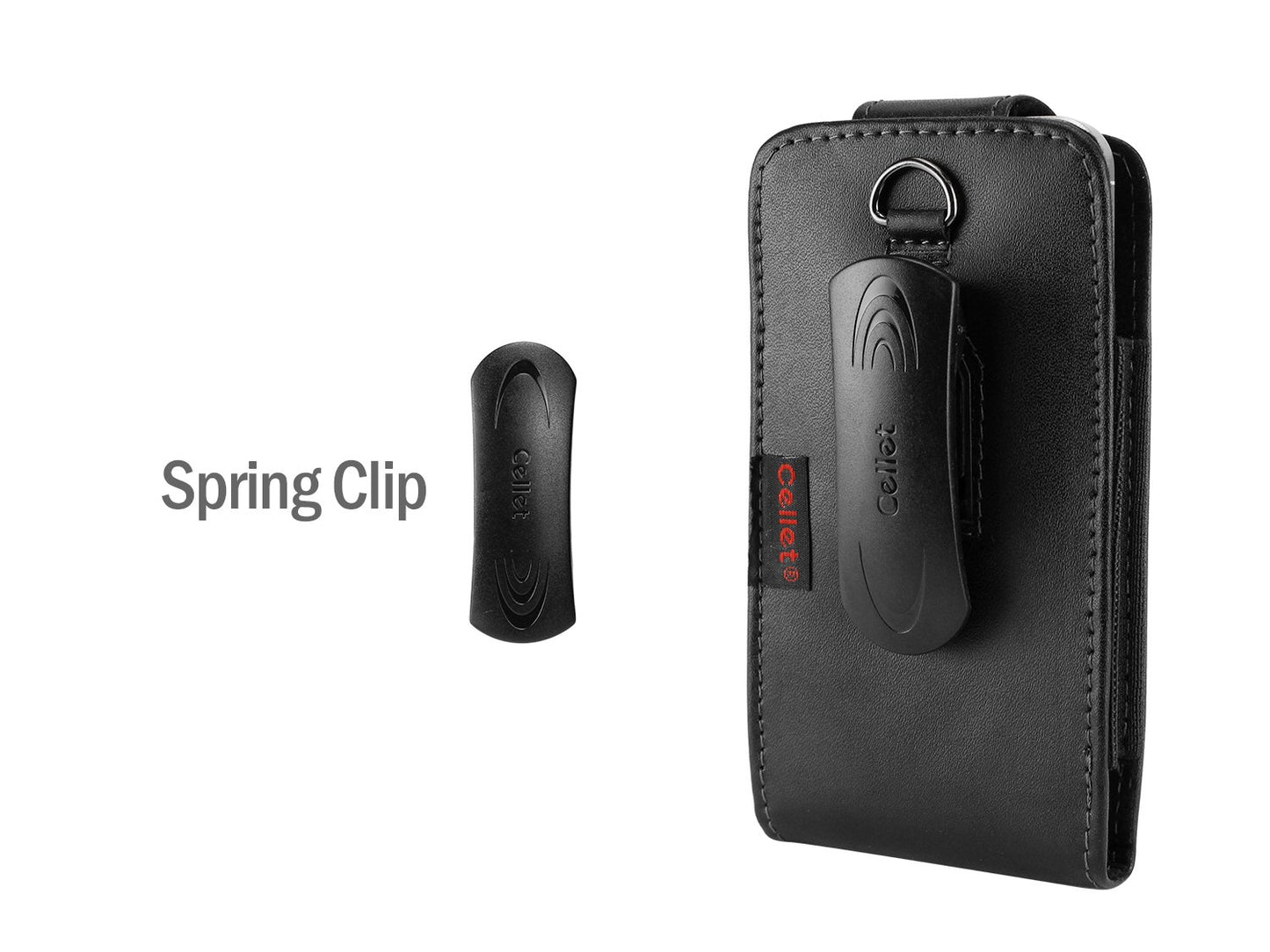 LTERP5 - Cellet Teramo Leather Case for Apple iPhone 5S, 5C, 5 with Spring and Swivel Clips