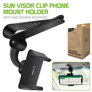 PH700 - Cellet Sun Visor Clip Phone Mount Holder with 360 Degree Rotation iPhone 13 Pro Max, Galaxy S22 and Smartphones