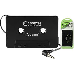 CNCASSETTE - Cellet Cassette Audio Adapter for iPhones iPods Android Phones MP3 Players