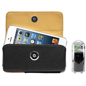 NOBLEP5A - Cellet Noble Horizontal Case for Apple iPhone 5 5s 5c SE with Fixed swivel clip