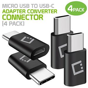 CNMICC4 - Micro USB to USB-C Adapter Converter Connector (4 Pack) – by Cellet