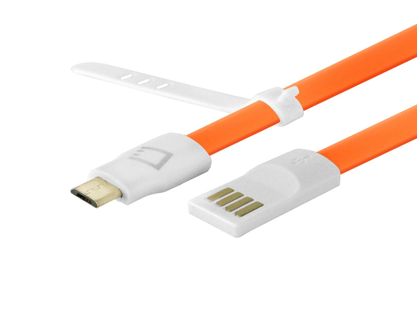 DAMICROGOR - Cellet 3 Ft. Flat Wire Micro USB Charging/Data Sync Cable - Orange