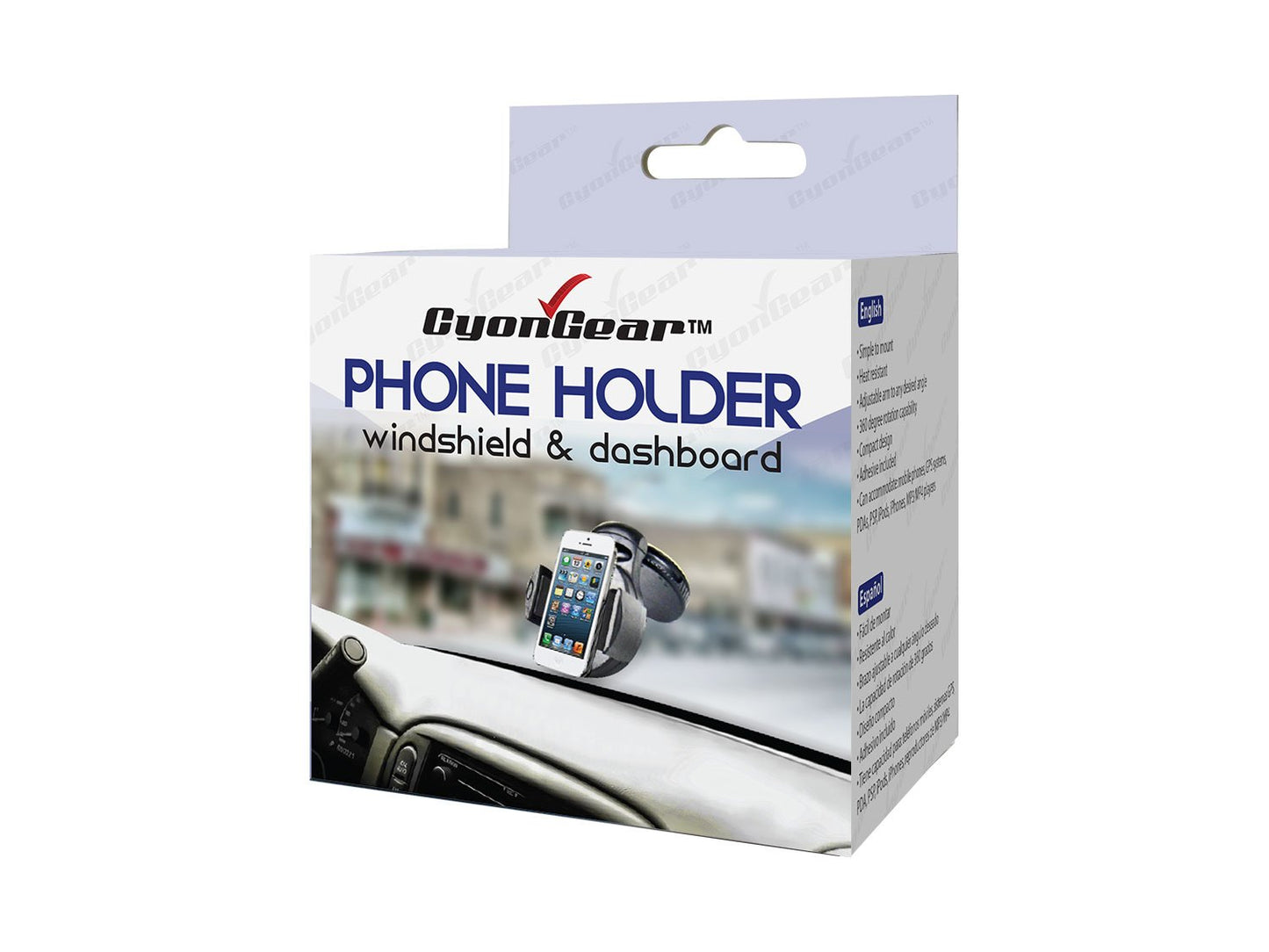 PHHD110 - CyonGear Windshield Dashboard Phone Holder for Phones up to 3 Inches Wides