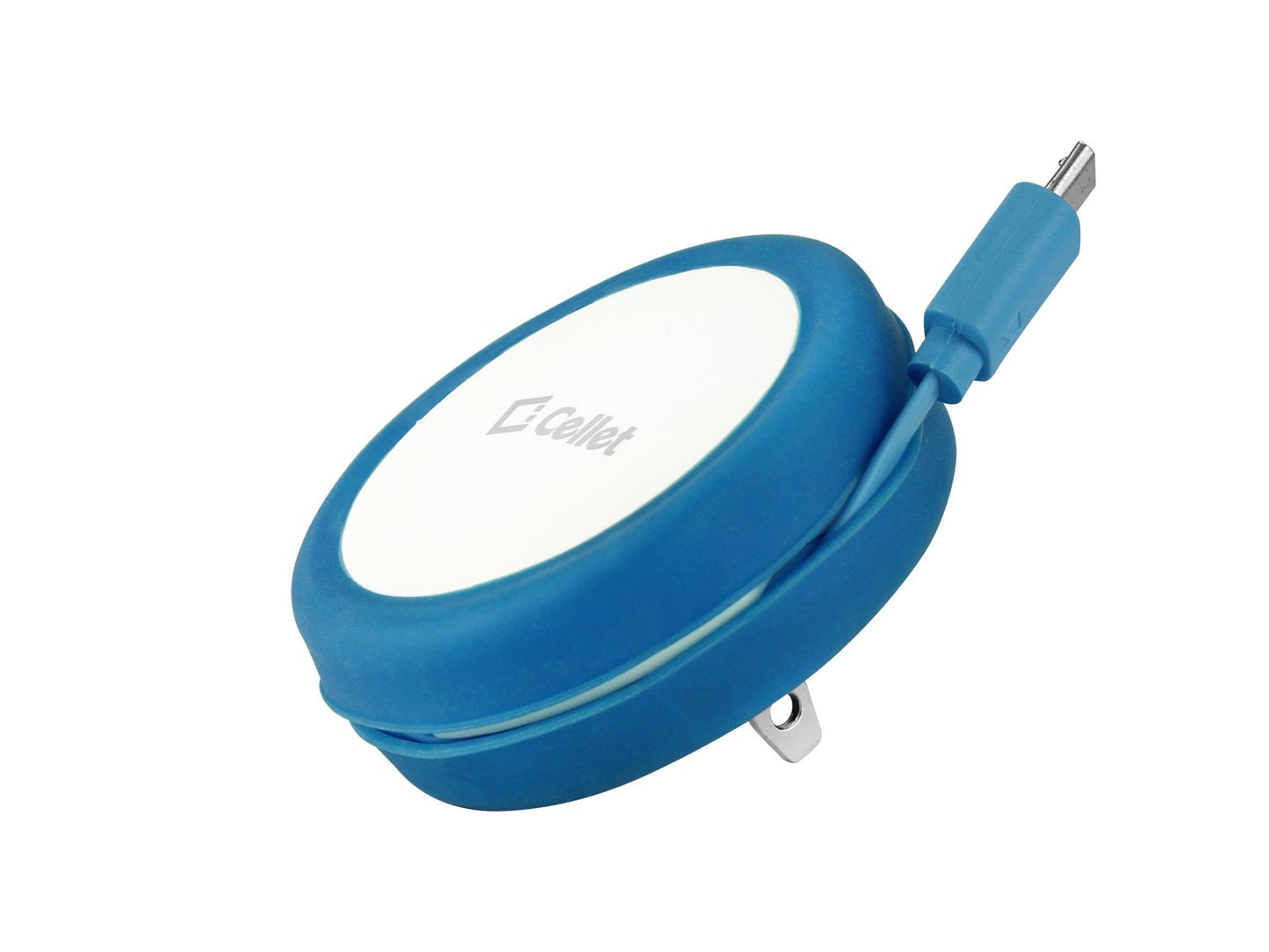TMMICROBL - Cellet Cord Keeper 5Watt (1Amp) Micro USB Home Wall Charger - Blue