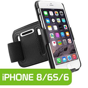 HLIPH6AR - Cellet Rubberized Proguard Case + Sports Armband Combo for Apple iPhone 6 & 6s, iPhone 7, iPhone 8