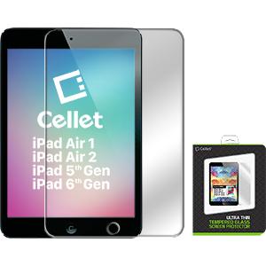 SGIPHAIR2 - Cellet Premium 9H Tempered Glass Screen Protector for iPad Air & Air 2 / iPad 5th & 6th Gen (0.3mm)