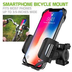 PHM400 - Cellet Universal Bicycle & Motorcycle Holder Mount with One Touch Arm Release Button Compatible to Most Smartphones