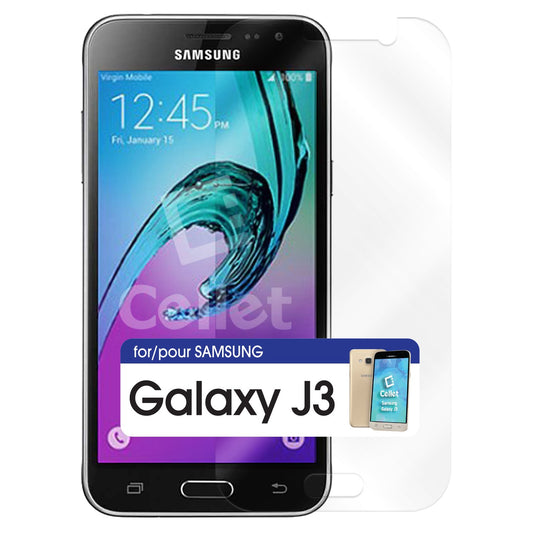 SGSAMJ3 - Cellet Premium Tempered Glass Screen Protector for Samsung Galaxy J3 (0.3mm)