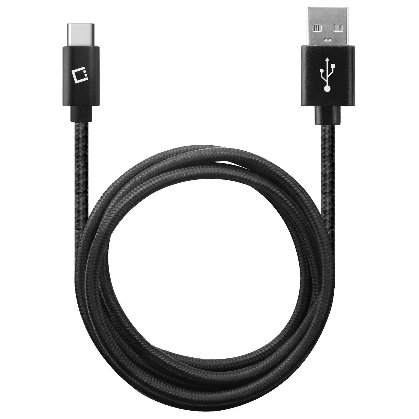 DCA420BK - 4 Ft. Durable Nylon Braided Type C Data Transfer & Sync Fast Charge Cable