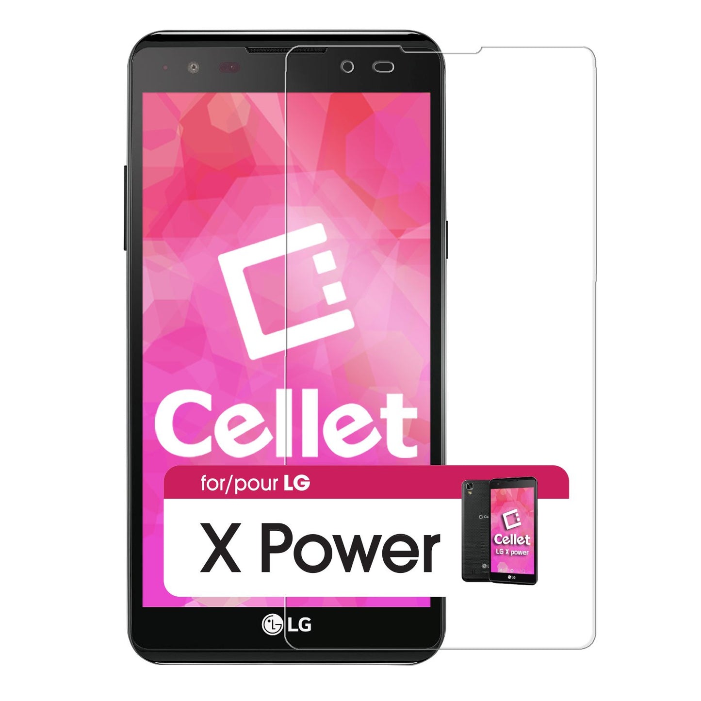 SGLGXPOWE - Cellet 0.3mm Premium Tempered Glass Screen Protector for LG XPower (9H Hardness) - by Cellet