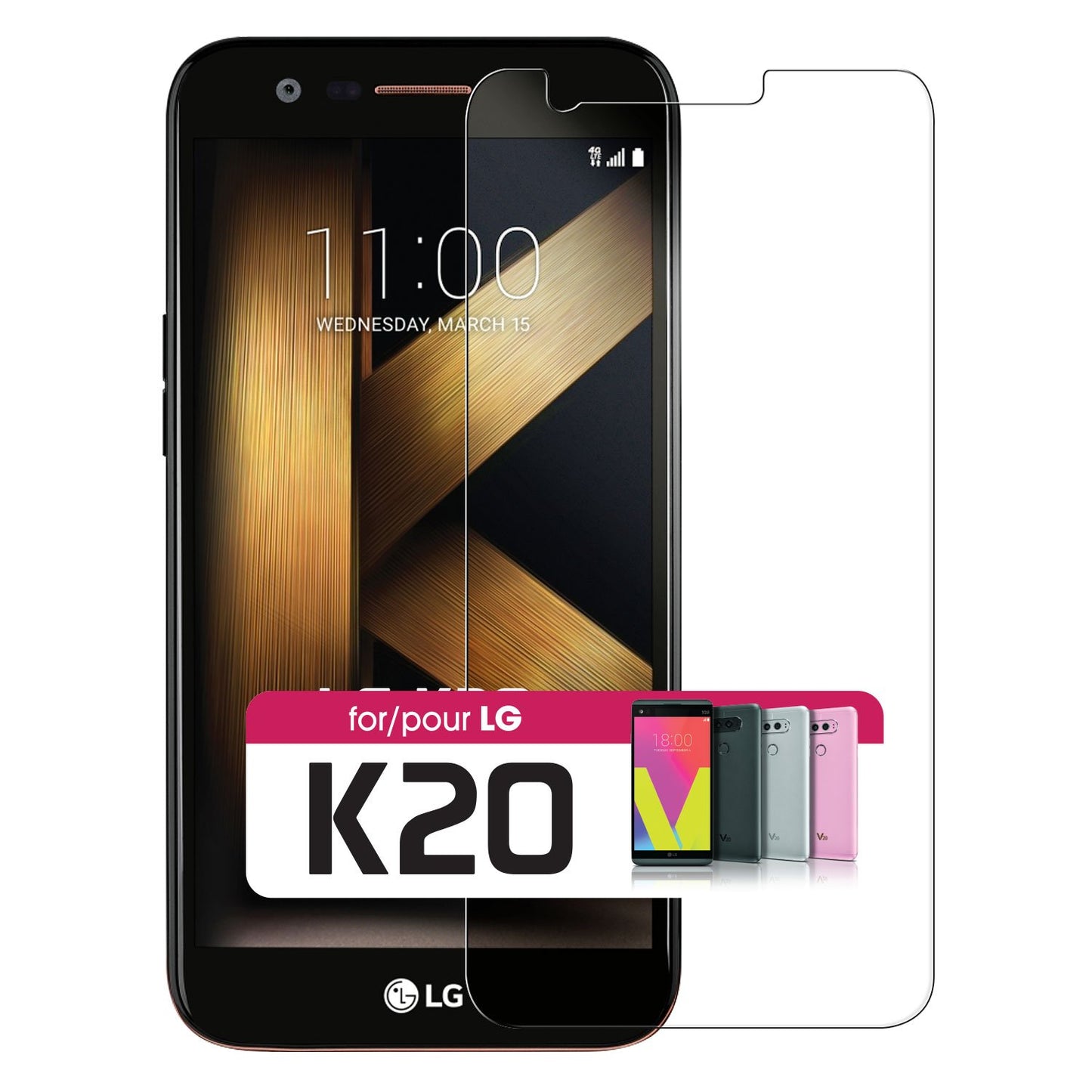 SGLGK20 - LG K20 Tempered Glass Screen Protector, Cellet 0.33mm Premium Tempered Glass Screen Protector for LG K20 (9H Hardness)
