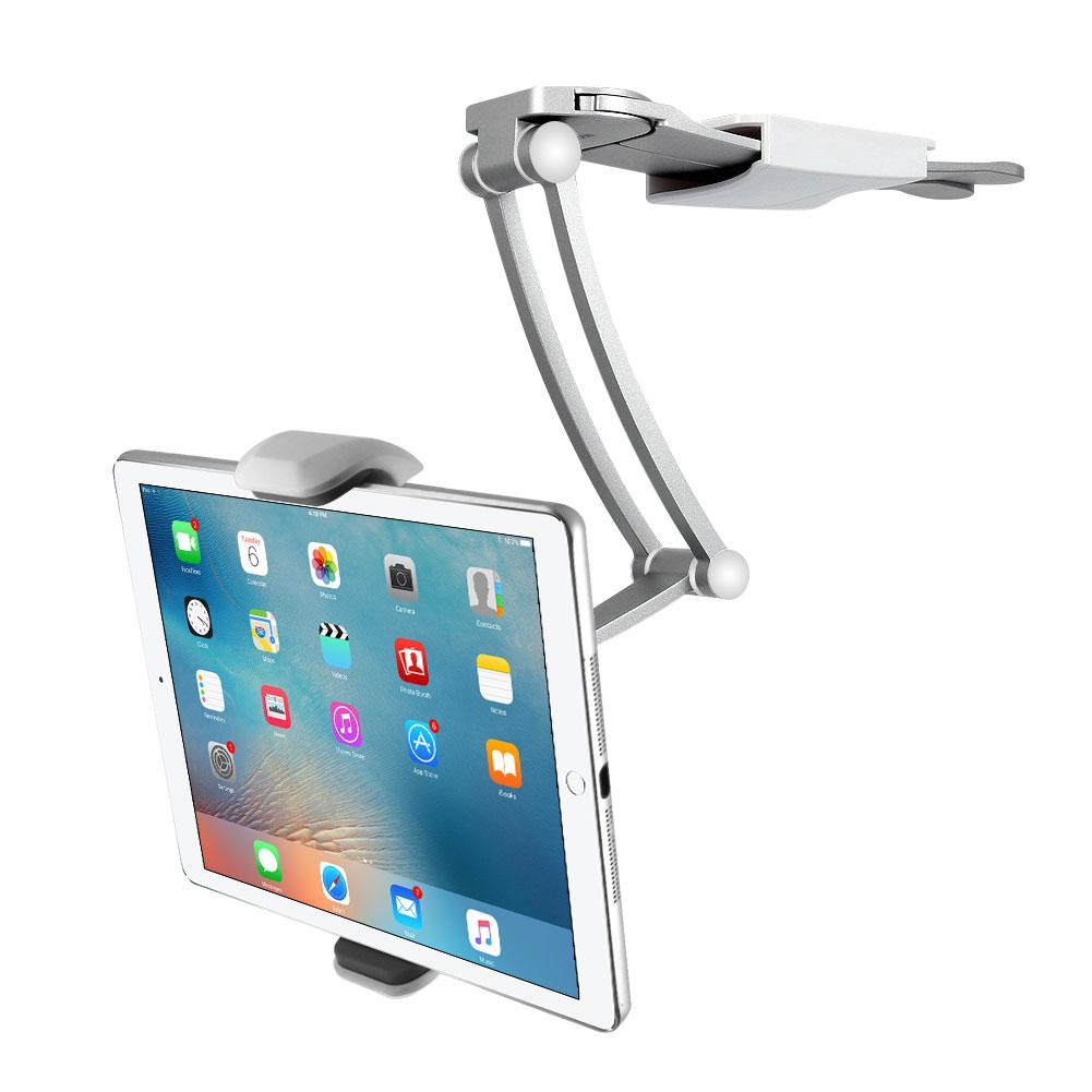 PHTAB43CNWT - Desktop and Wall Holder Mount with 360 Degree Rotation for Apple iPad Pro 10.5, Pro 9.7, Samsung Galaxy Tab S3 and More - White