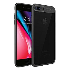 CCIPH8PHBK - iPhone 8 Plus, Slim Transparent Case with TPU Frame for Apple iPhone 8 Plus by Cellet - Black / Clear