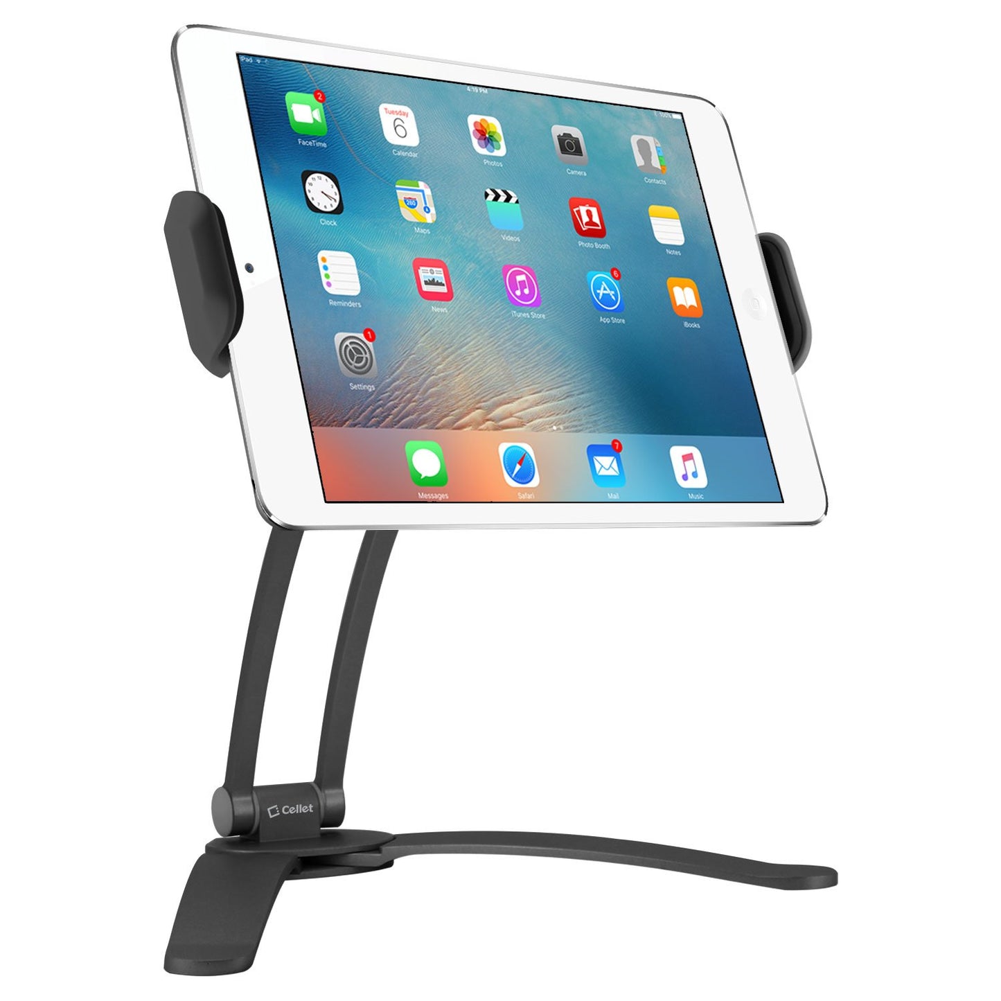PHTAB43CNBK - Desktop and Wall Holder Mount with 360 Degree Rotation for Apple iPad Pro 10.5, Pro 9.7, Samsung Galaxy Tab S3 and More - Black