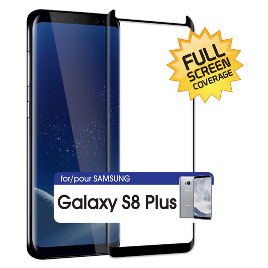 SGSAMS8PFG - Premium Adhesive Full Coverage Tempered Glass Screen Protector for Samsung Galaxy S8 Plus