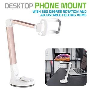 PH118ERG - Dashboard, Windshield and Desktop Phone Mount with 360 Degree Rotation and Adjustable Folding Arms for Smartphones