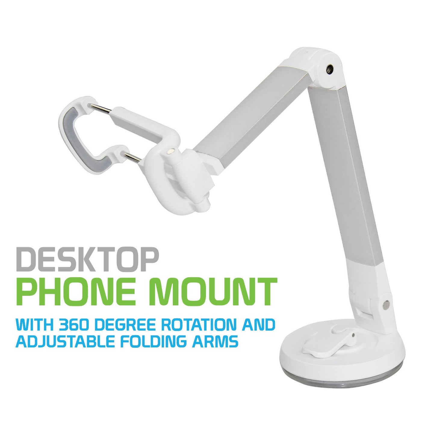PH118ESL - Dashboard, Windshield and Desktop Phone Mount with 360 Degree Rotation and Adjustable Folding Arms for Smartphones