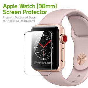 SGIPHW38 - Apple Watch (38mm) Screen Protector, Premium Tempered Glass Screen Protector for Apple Watch (0.3mm) by Cellet