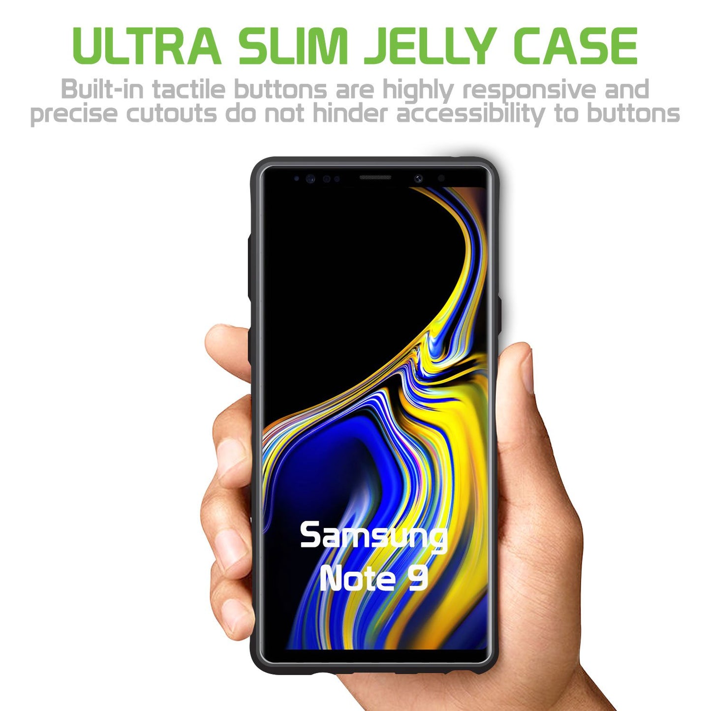 CCSAMN9DBK - Samsung Galaxy Note9 Sleek Rubberized TPU Protective Phone Case - Black