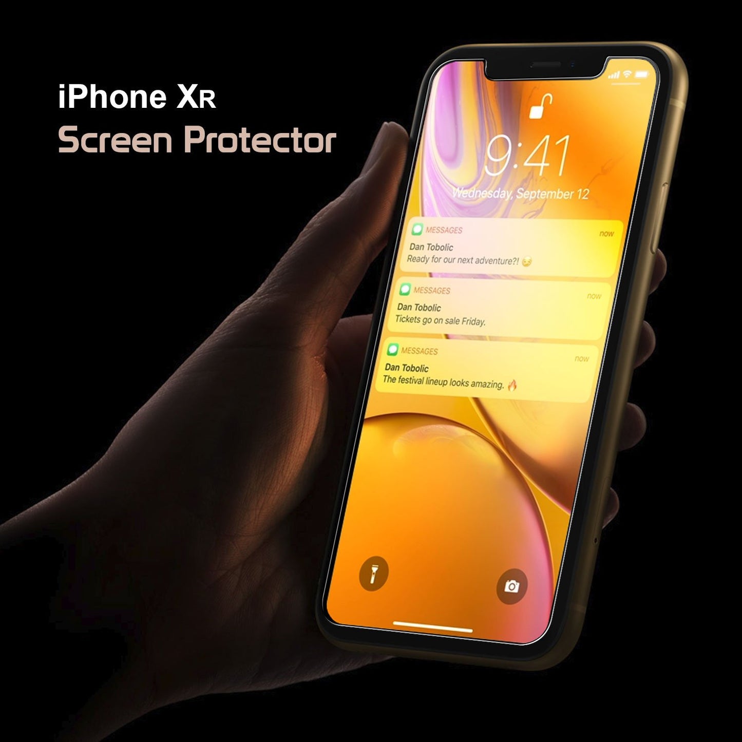 SGIPHXR-Tempered Glass Screen Protector, 9H Hardness - iPhone XR