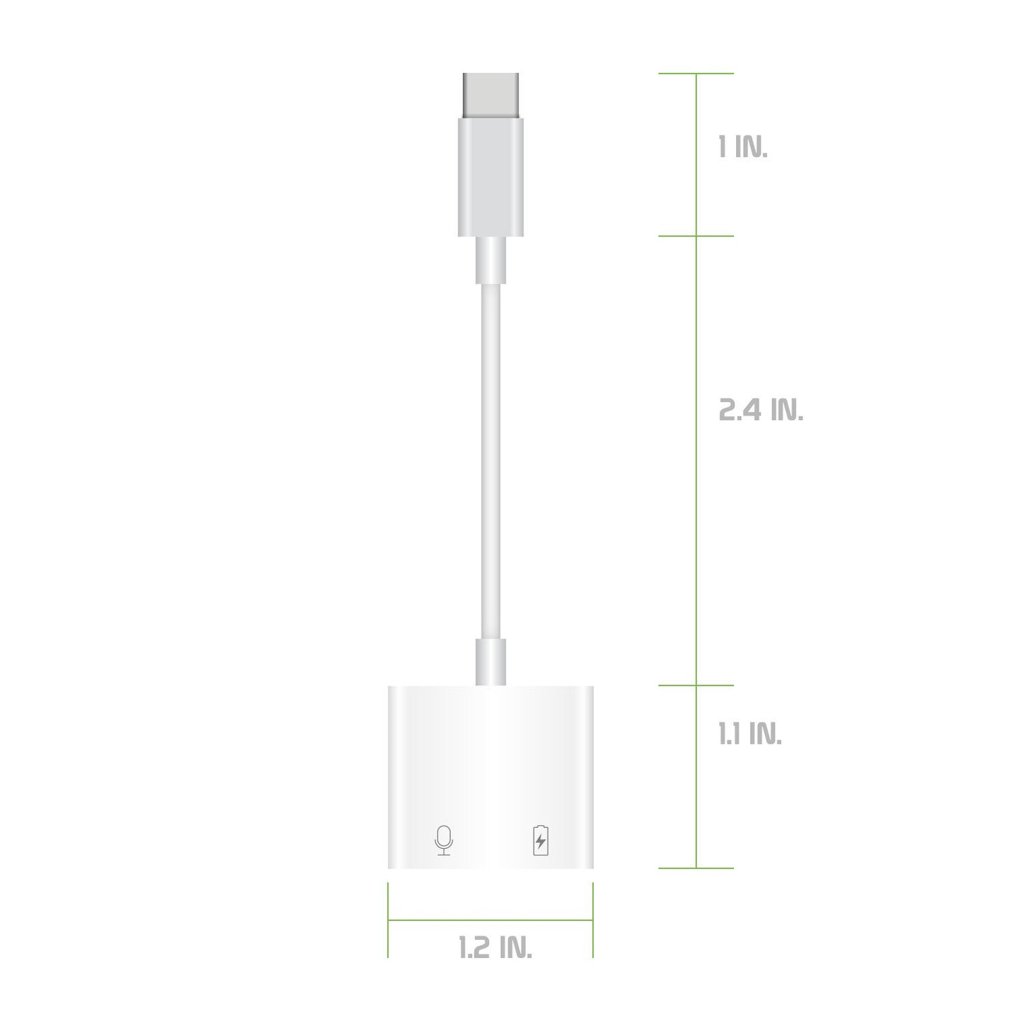 DCAPOWER - 3.5mm Aux Audio Adapter Type C USB Enhanced Quality Sound