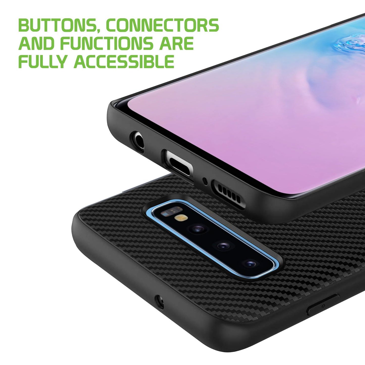 CCSAMS10EBBK - Samsung Galaxy S10e Heavy Duty Slim Case Protector Cover - Black