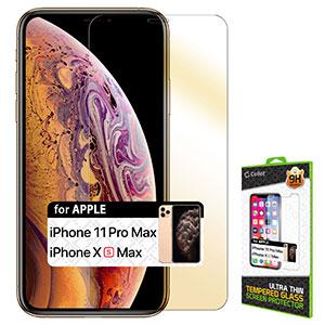 SMIPHXSMGD - Cellet 0.3mm Premium Mirror Tempered Glass Screen Protector for Apple iPhone XS Max (9H Hardness) - Gold