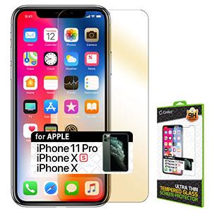 SMIPHXGD - iPhone X Mirror Screen Protector, Cellet 0.3mm Premium Mirror Tempered Glass Screen Protector for Apple iPhone X (9H Hardness) - Gold