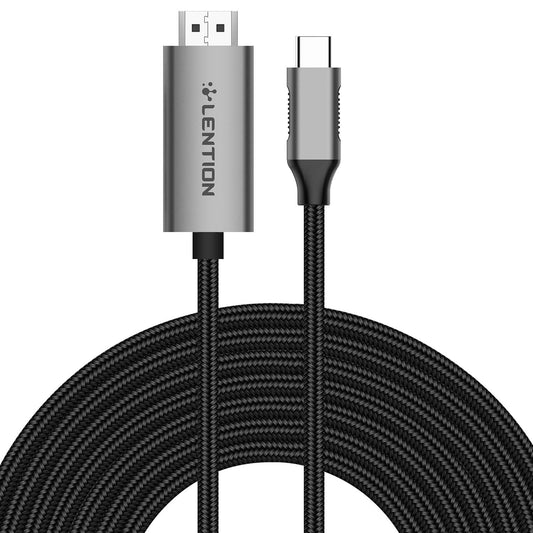 DCHDMI6 - Cellet  6 ft Male to Male USB C to HDMI Cable for iPad Pro 11in/12.9in, MacBook Air 2018/2017/2016, Google Chromebook Pixel, Nintendo Switch