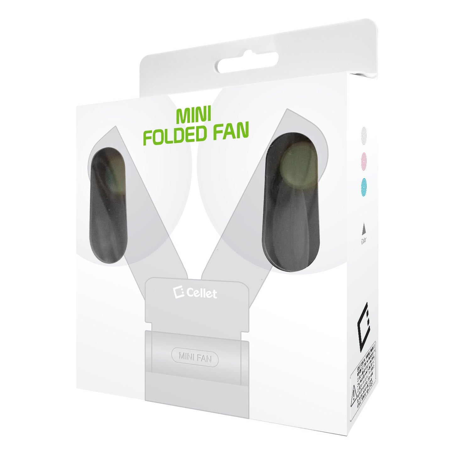 FAN500GR- 2 in 1 Mini Handheld Fan 500mAh Dual Fan Heads - Green
