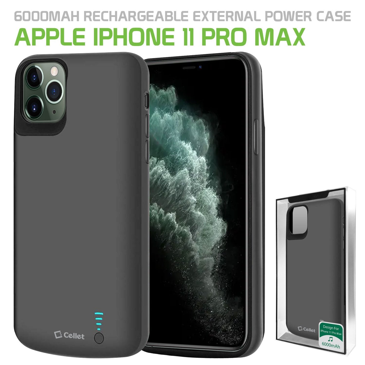 BIPH11PMBK Cellet Apple iPhone 11 Pro Max Battery Case