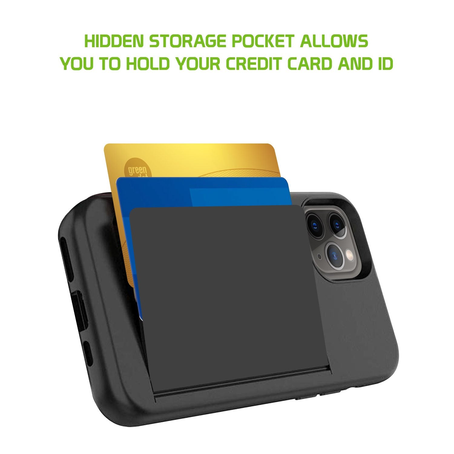 Cellet - Durable Slim Hybrid Protective Wallet Case - ID & Credit Card Holder Slot Designed Compatible With Apple iPhone 11 Pro Black Cellet - Durable Slim Hybrid Protective Wallet Case - ID & Credit Card Holder Slot Designed Compatible With Apple iPhone 11 Pro Black