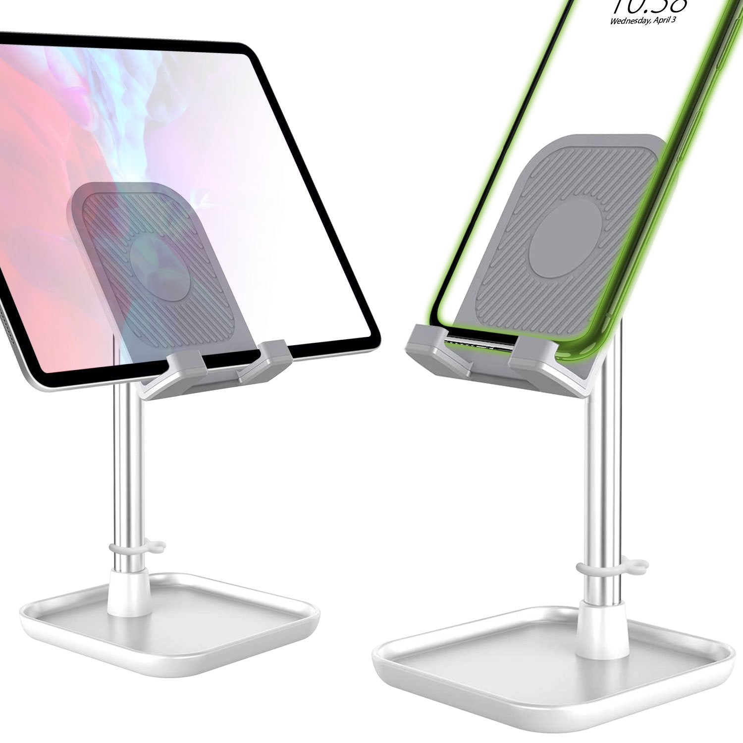 Device Table Stand PH150SL - Adjustable Desktop Smartphone and Tablet Stand with Mini She ...