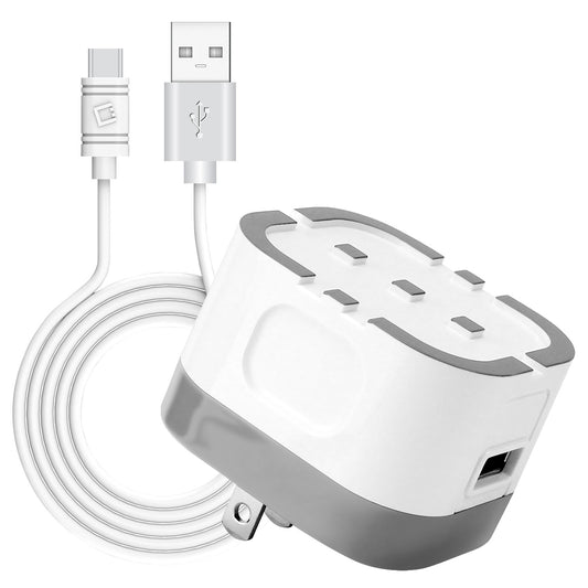 RUIZ by Cellet High Powered 2.1A (10W) USB Home Wall Charger (TYPE-C Cable Included) - White