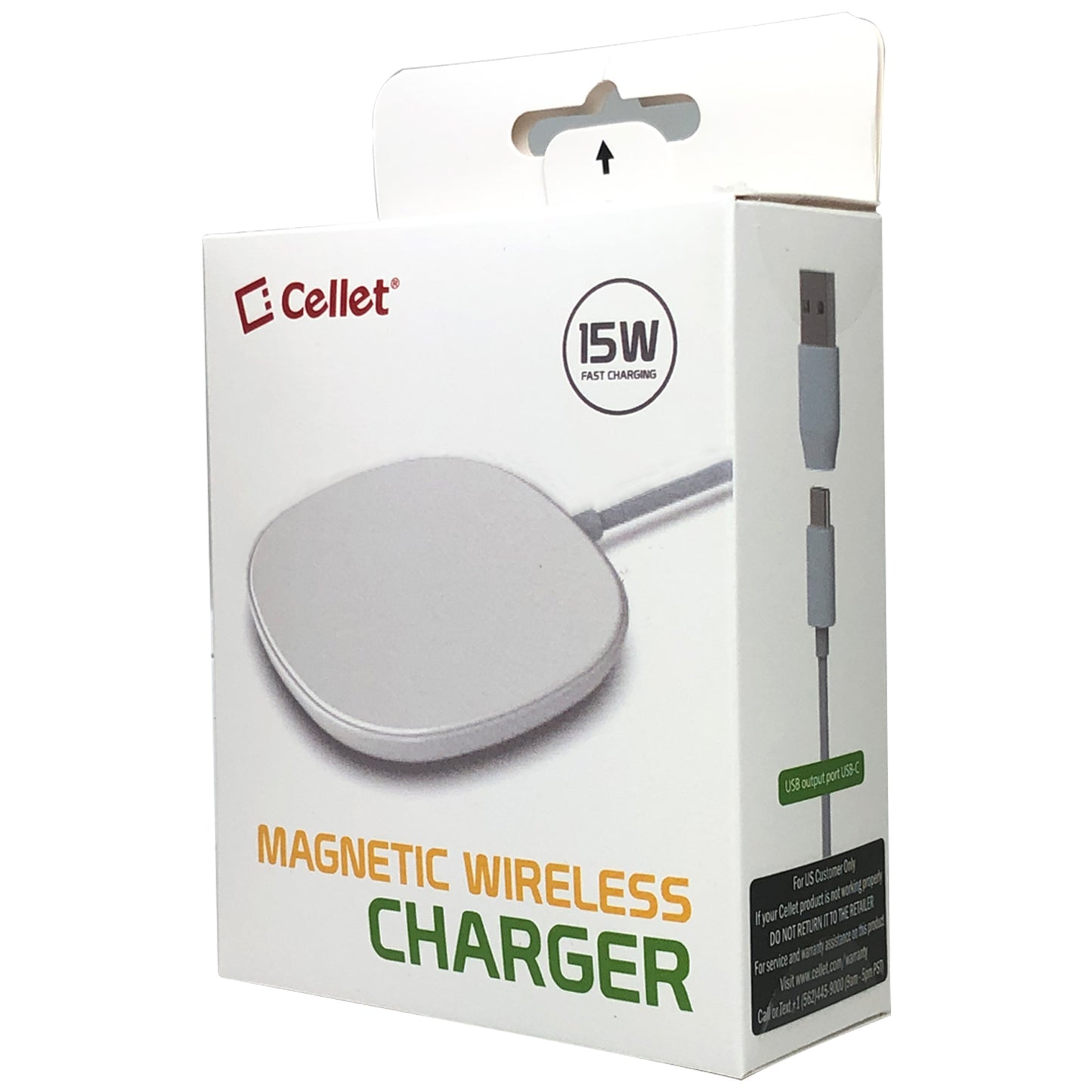 MAGWAL30 - MagSafe Magnetic Fast Wireless Charger with USB-C Charging Cable all New iPhones - White