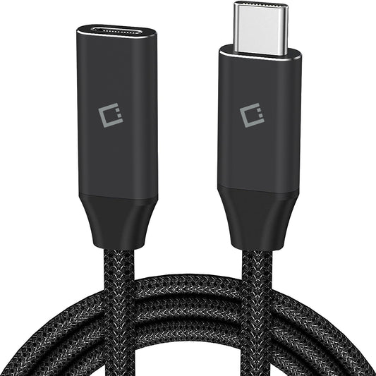 DCCEXT - USB-C Extension Charge Cable,  Cellet 3.3ft (1m) Braided USB USB-C Male to USB-C Female Cable Compatible to All USB-C Device