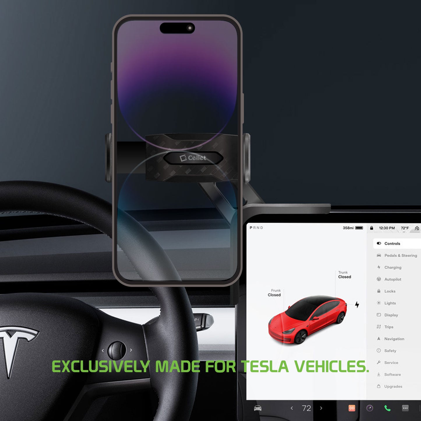 Phone Mount for Tesla's Digital display Compatible to Tesla Model 3 and Model Y