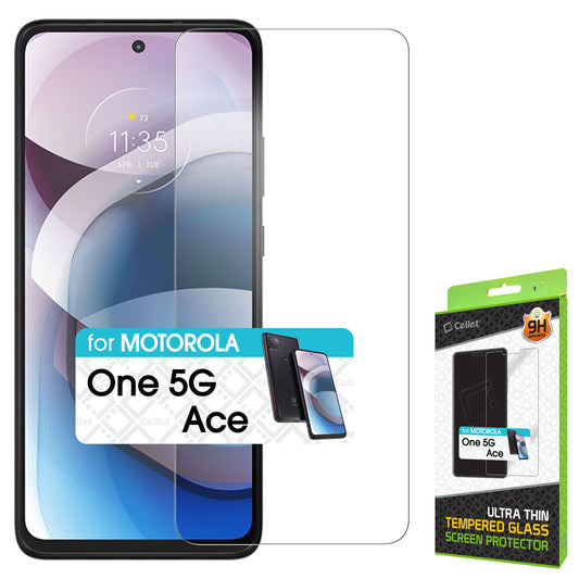 SGMOTONEACE - Cellet Premium Tempered Glass Screen Protector for Motorola One 5G Ace