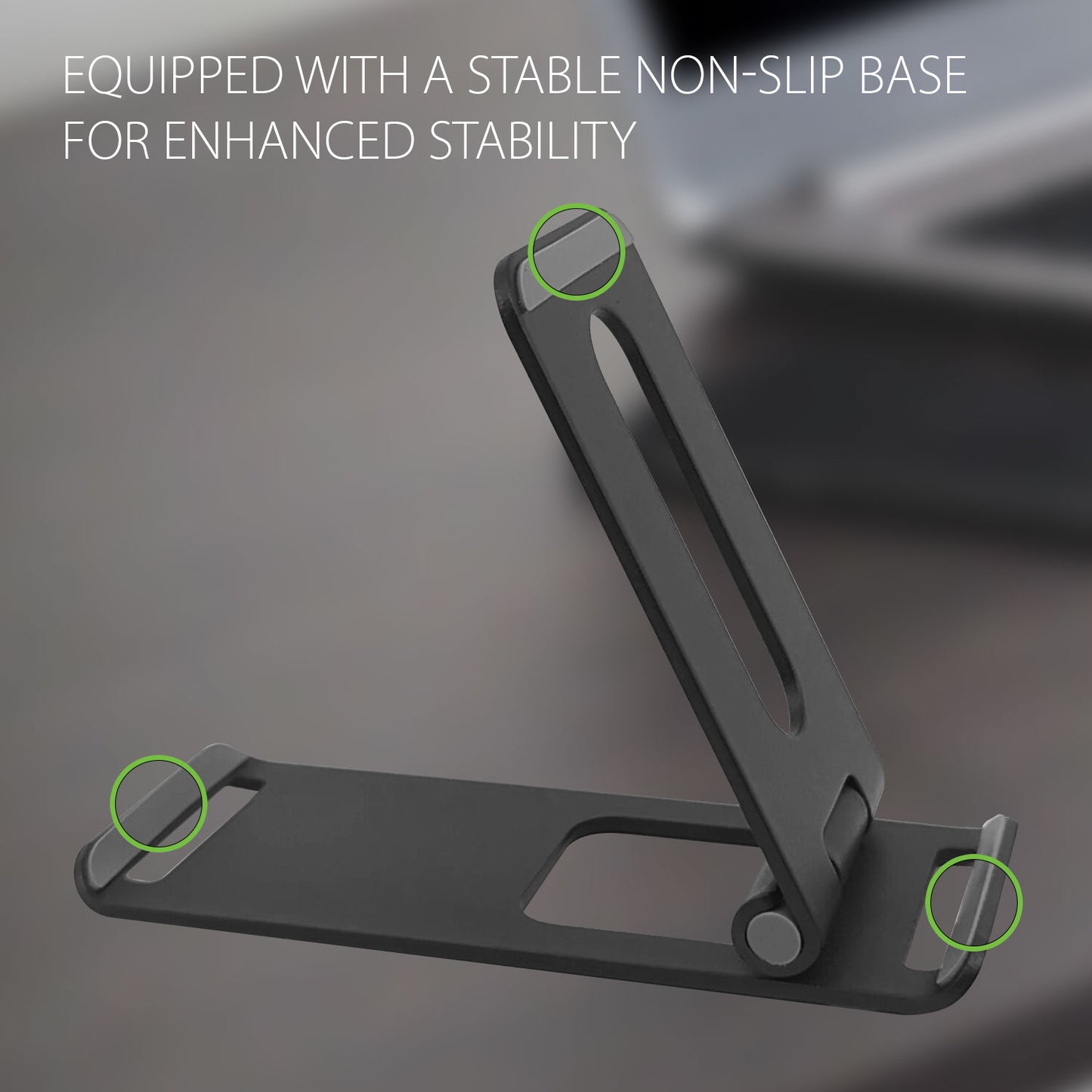 Foldable Desktop Stand, Adjustable Heavy Duty Desktop Stand Compatible to Smartphones, iPads and Tablets